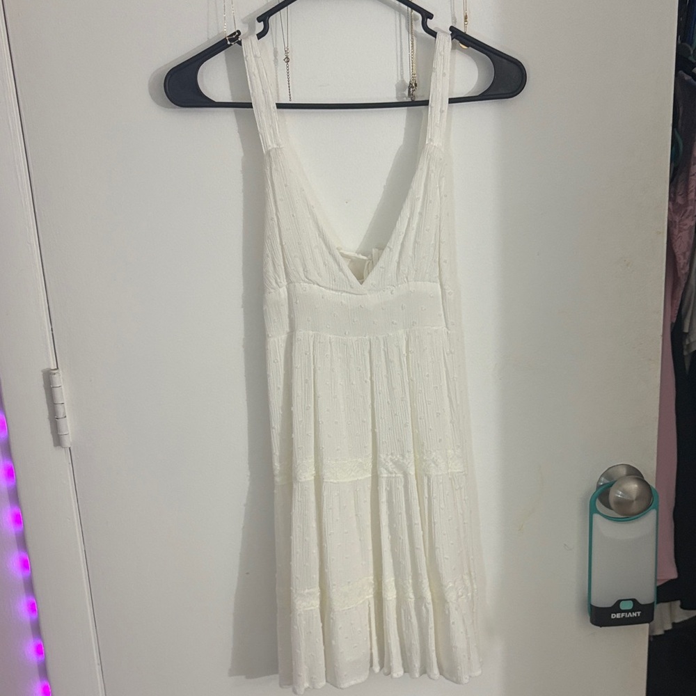 Francesca's Collections White Backless Dress